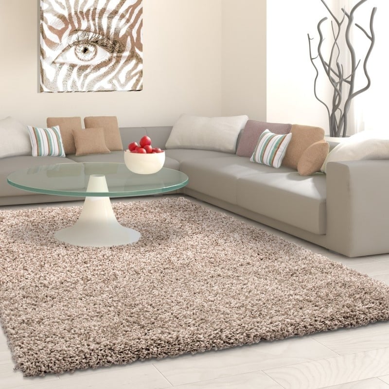 High-pile area rug - Life Beige