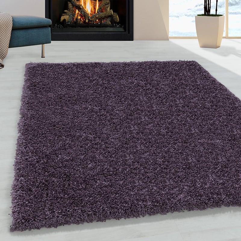 High-pile floor rug - Softy Purple