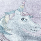Round Children's Floor Rug Unicorn - Pretty Purple
