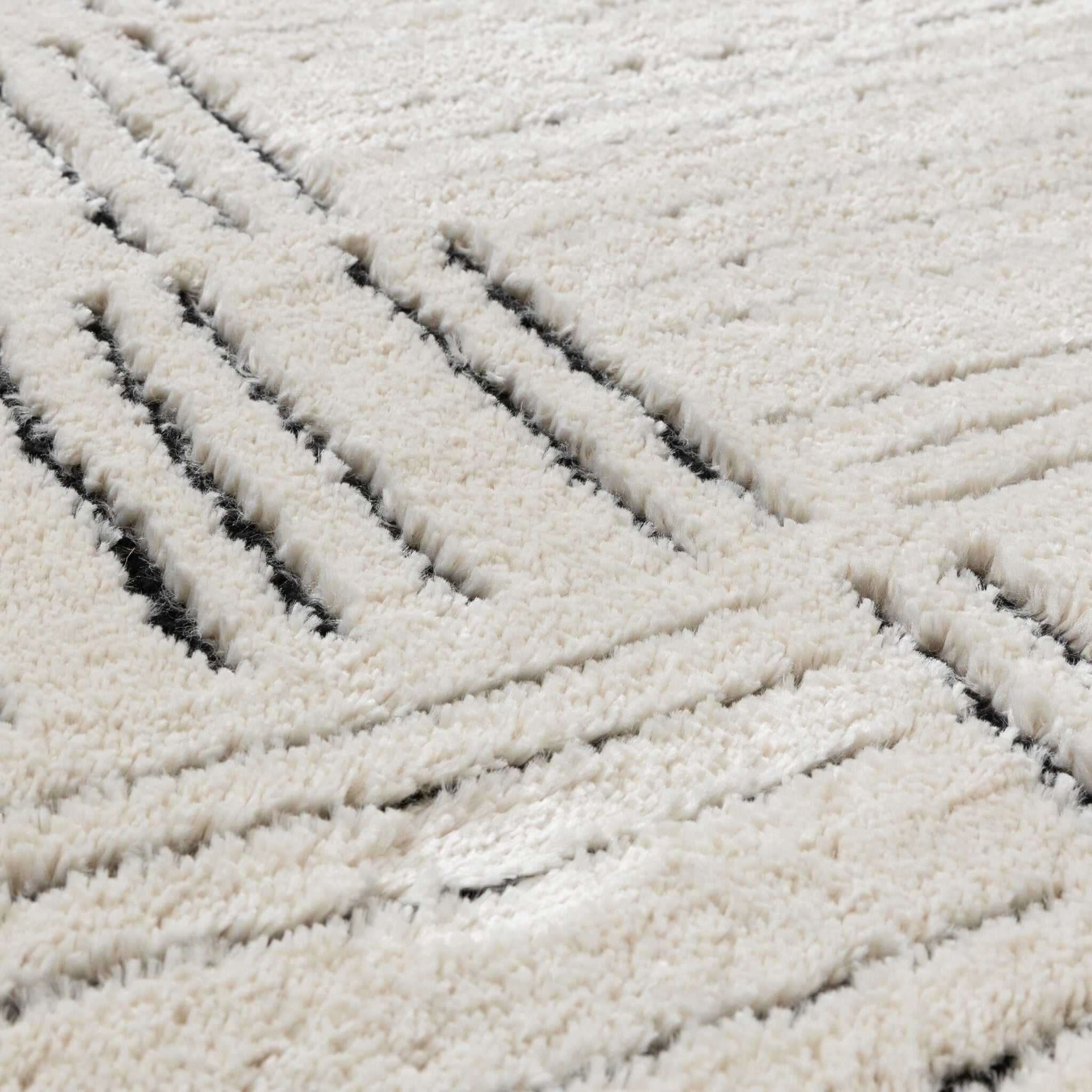 Scandinavian Rug - Yune Lines Cream/Black