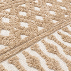 Washable Rug - Dunya Geo Beige/White