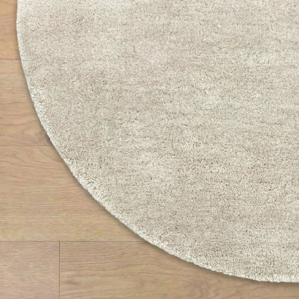 Round wool rug - Leone Cream