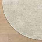 Round wool rug - Leone Cream