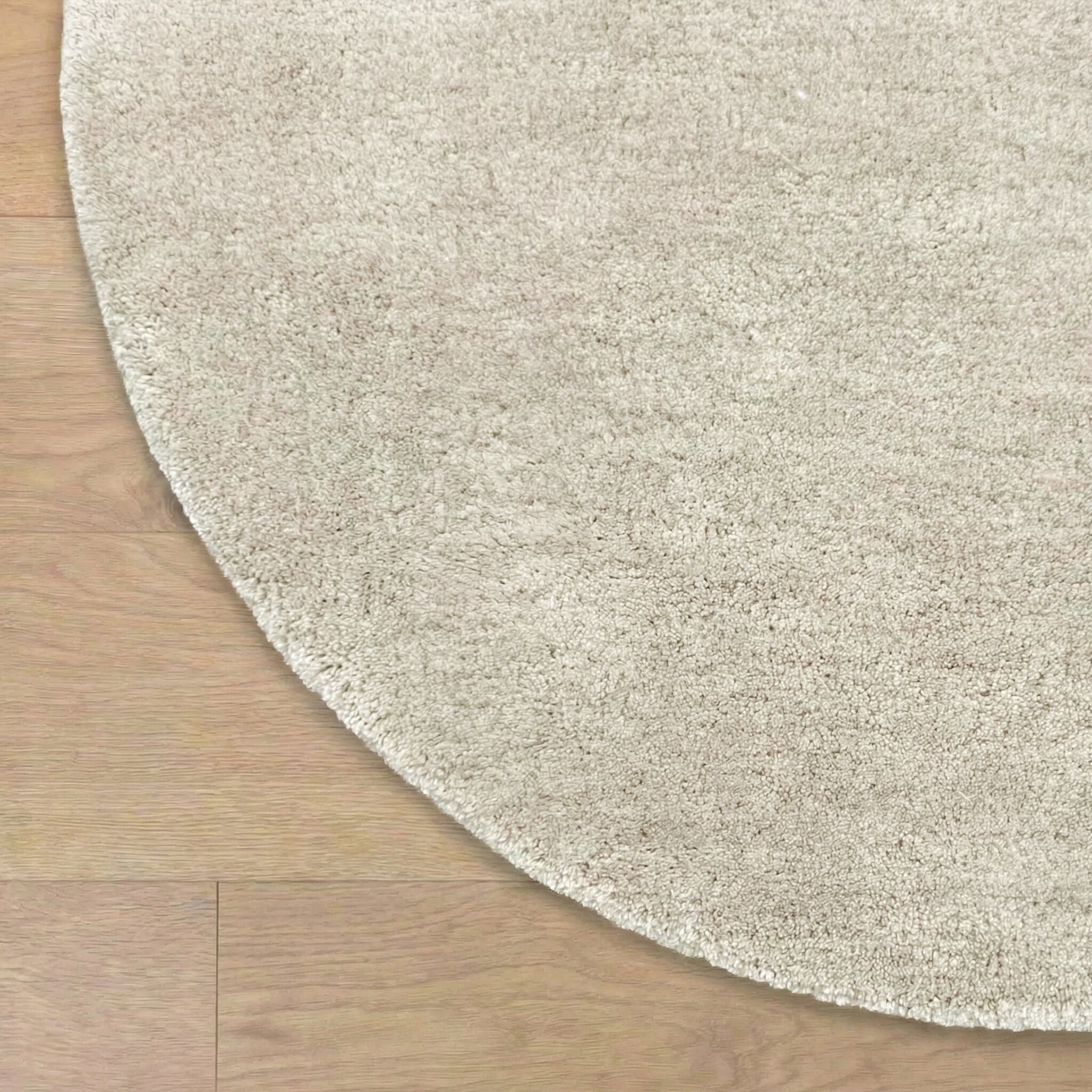 Round wool rug - Leone Cream