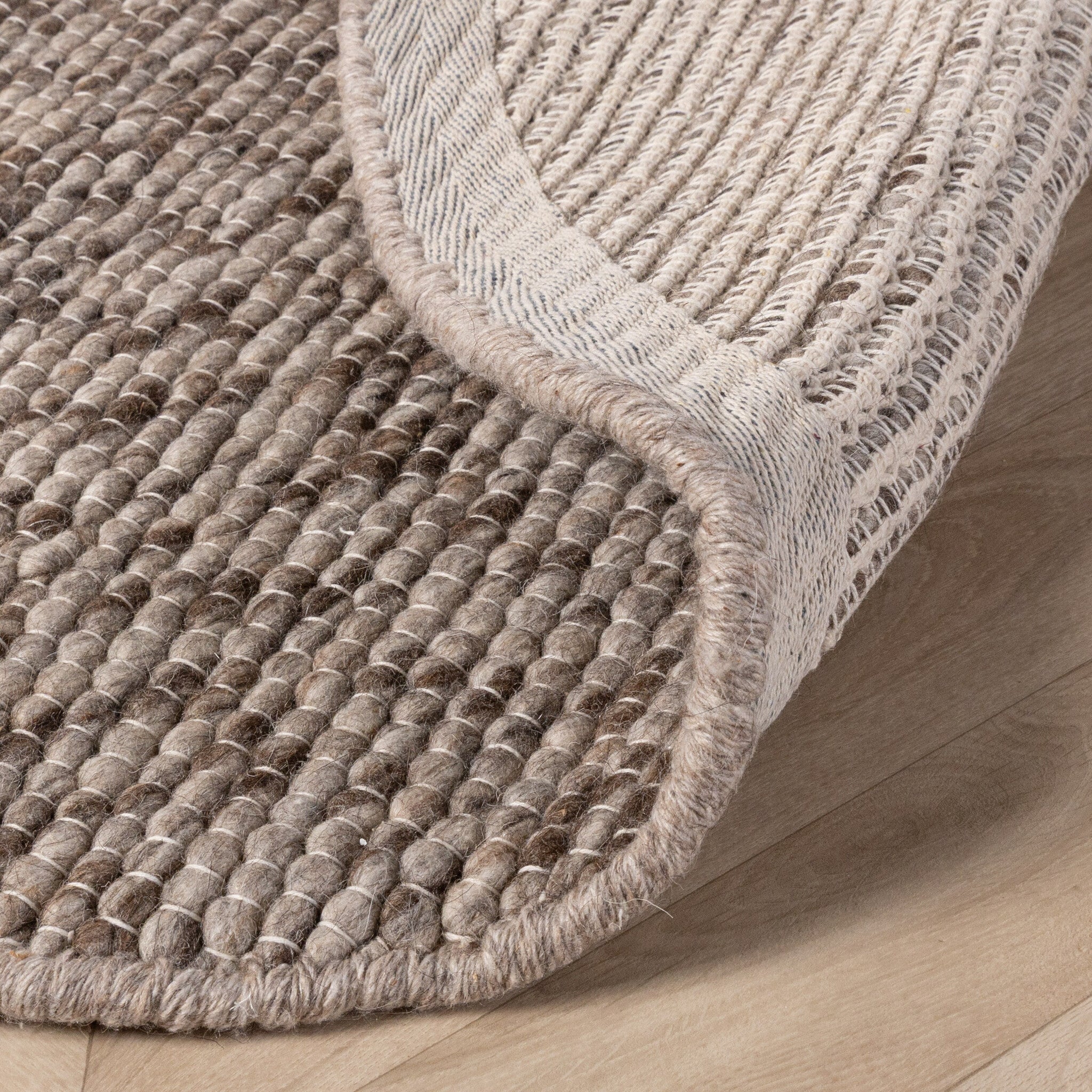 Round Wool Rug - Feline Brown/Blended