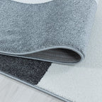 Retro floor rug - Stencil Forms Anthracite/Grey