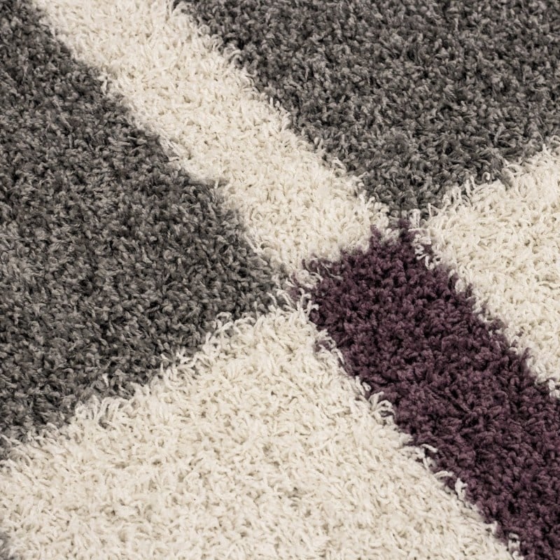 High-pile floor rug - Gala Purple