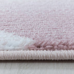 Modern floor rug - Streaky Lines Pink