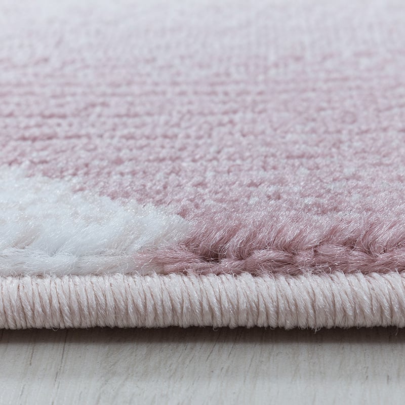 Modern floor rug - Streaky Lines Pink