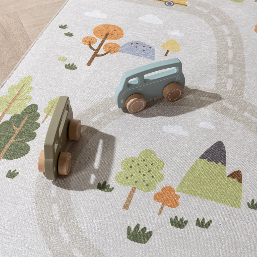 Car Play Rug - Rocky Ride Grey