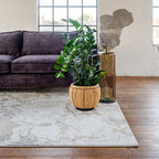 Modern floor rug - Mark Yellow/Cream