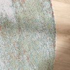 Round Abstract Rug – Candice Mint