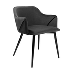 Velvet dining chair - Matz Dark Grey