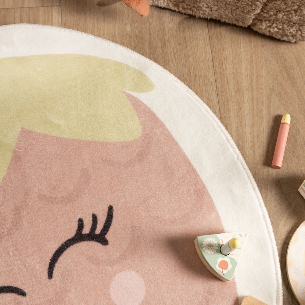 Washable Kids’ Rug – Berry Strawberry Pink
