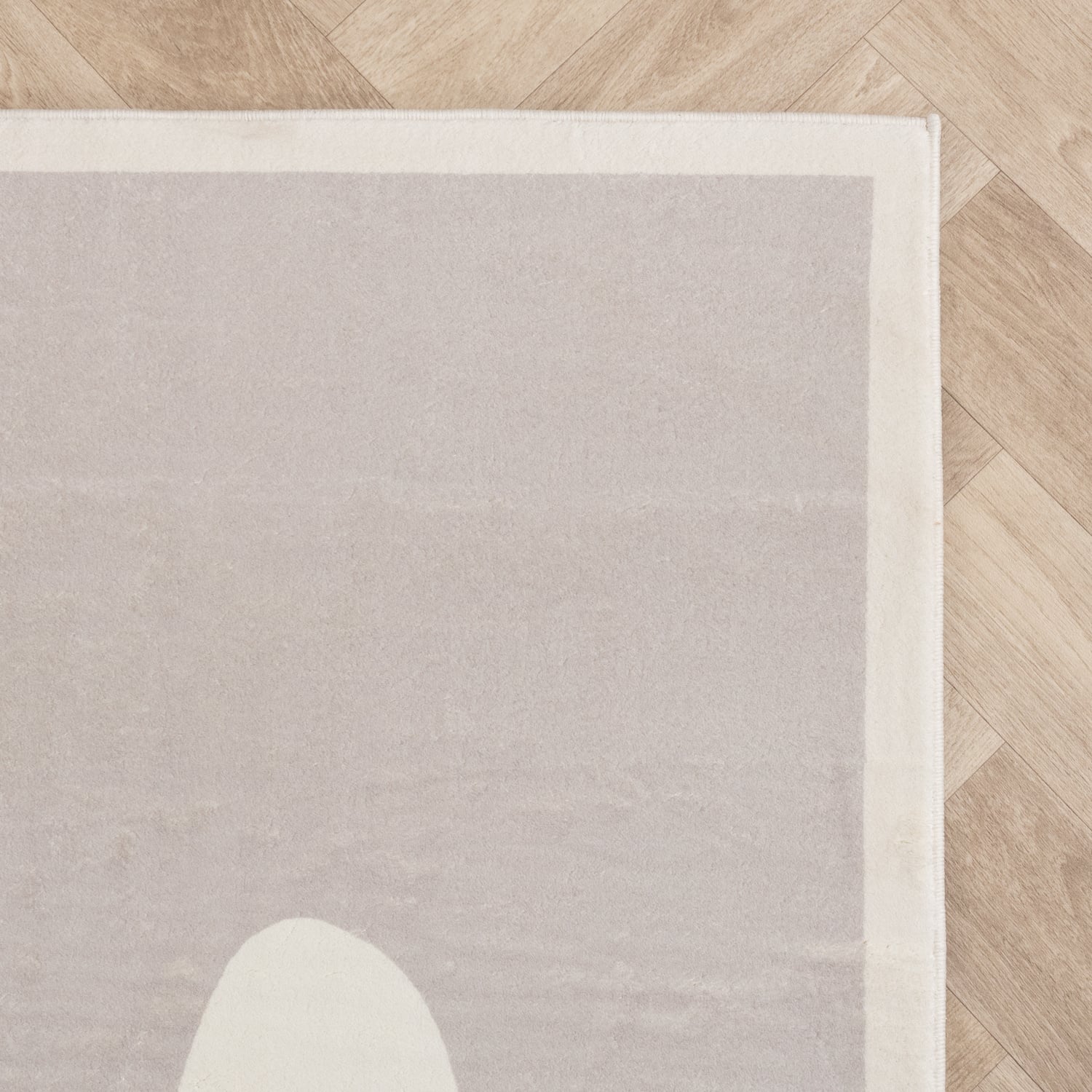 Washable Kids Rug- - Simba Bunny White