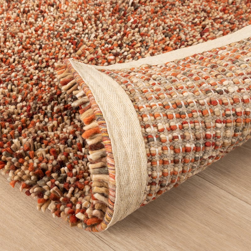 High Pile Wool Rug - Elin Red/Terra