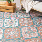 Bohemian Outdoor Rug - Vedra Tile Blue