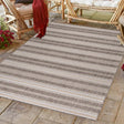 Striped outdoor rug - Sunara Beige