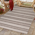 Striped outdoor rug - Sunara Beige