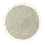 Round High Pile Rug - Lofty Fringe Mint