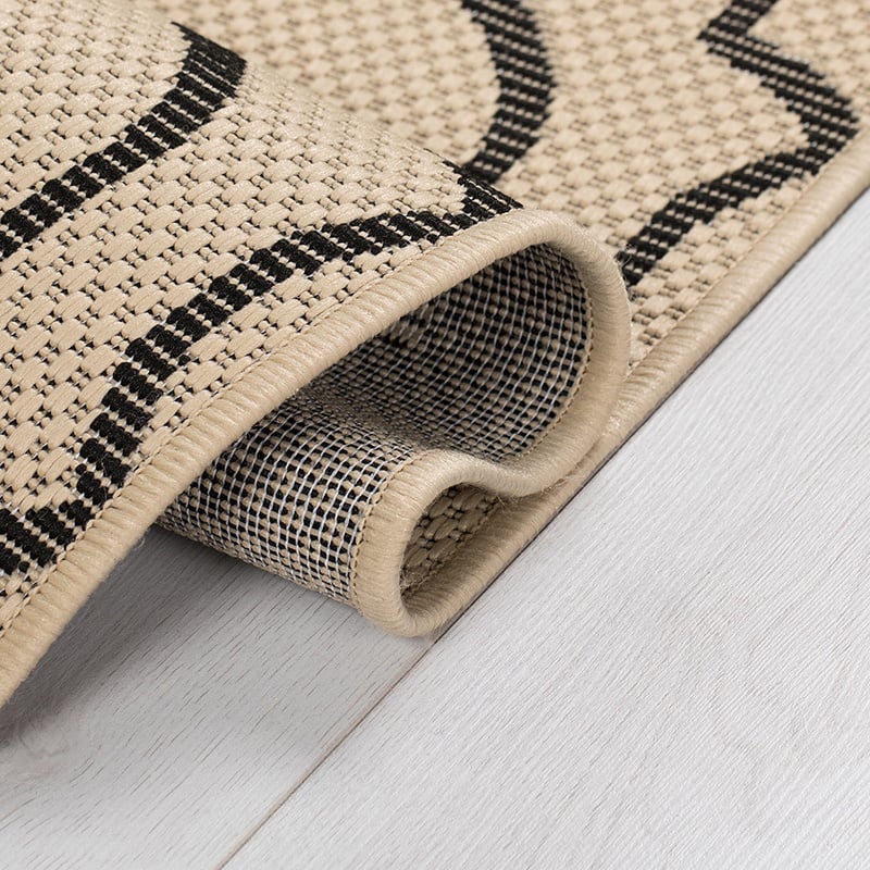 Retro balcony rug - Floreno Milan Beige/Black