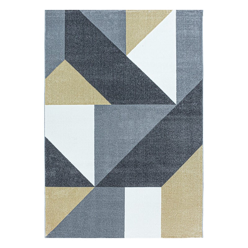 Modern floor rug - Optimism Design Yellow/Grey