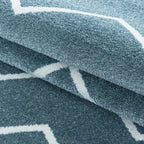 Low-pile floor rug - Smoothly Weave Blue/White