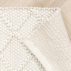 Wool Woven Rug - Knit Cream