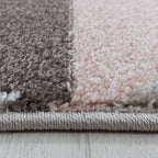 Retro floor rug - Stencil Box Pink/Brown