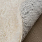 Round Shaggy Rug - Blaze White