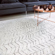 Vintage Floor Rug - Mad Men Jacob's Ladder 8652 White