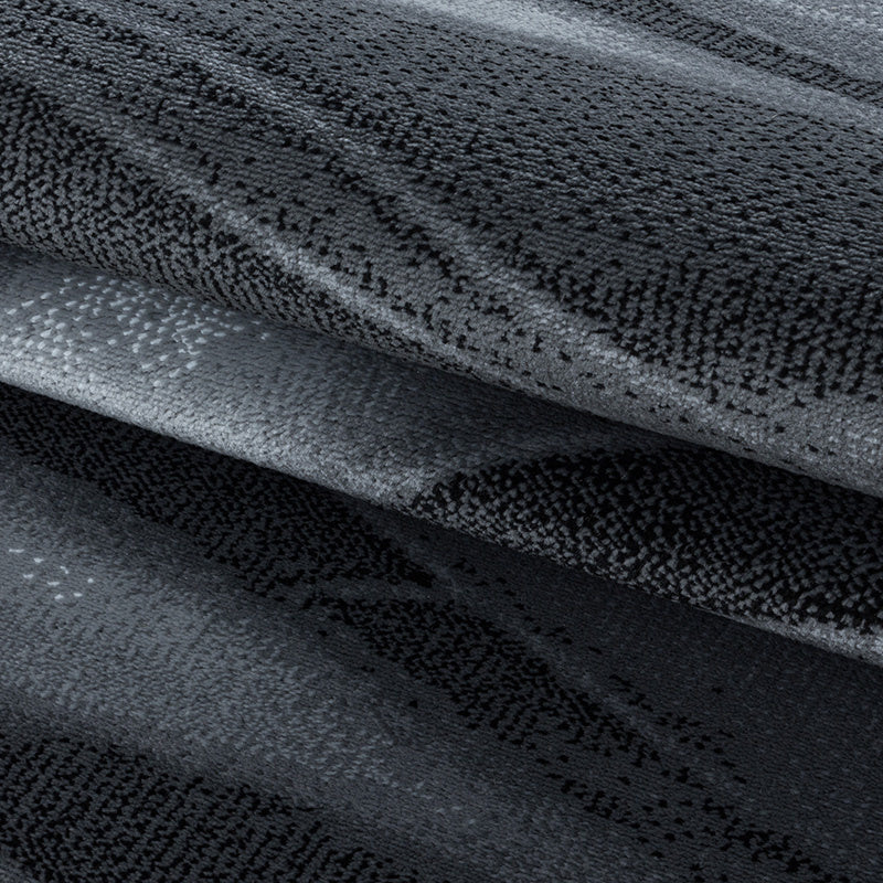 Modern Floor Rug - Streaky Current Black/Gray