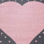 Children's floor rug - Bambi Heart Pink