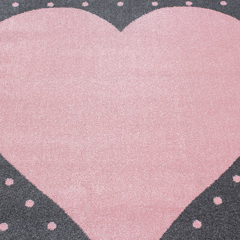 Children's floor rug - Bambi Heart Pink
