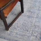 Vintage floor rug - Fading World Medallion Blue 9065