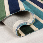 Modern Hallway Runner - Illo Piano Green/Multicolor