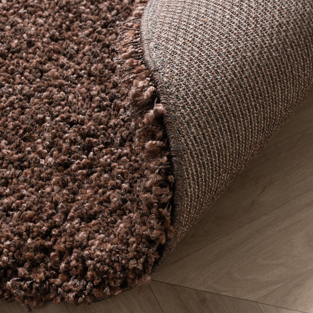 Round shaggy rug - Yves Brown