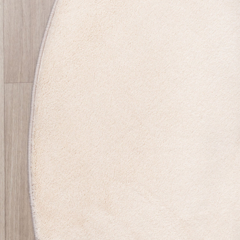 Round Washable Rug - Vivid Beige