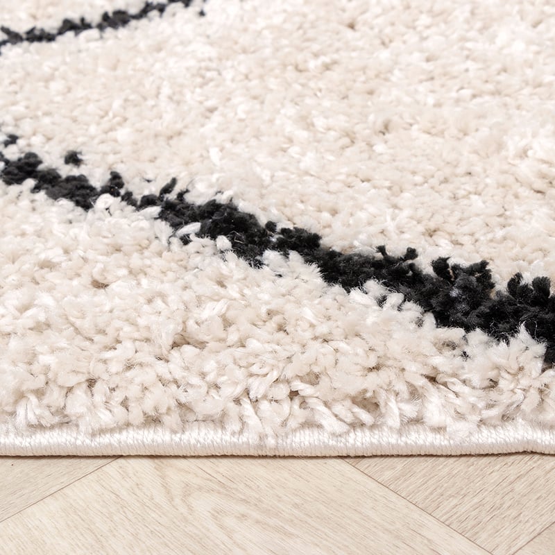 High Pile Rug - Sensa Double Cream/Black