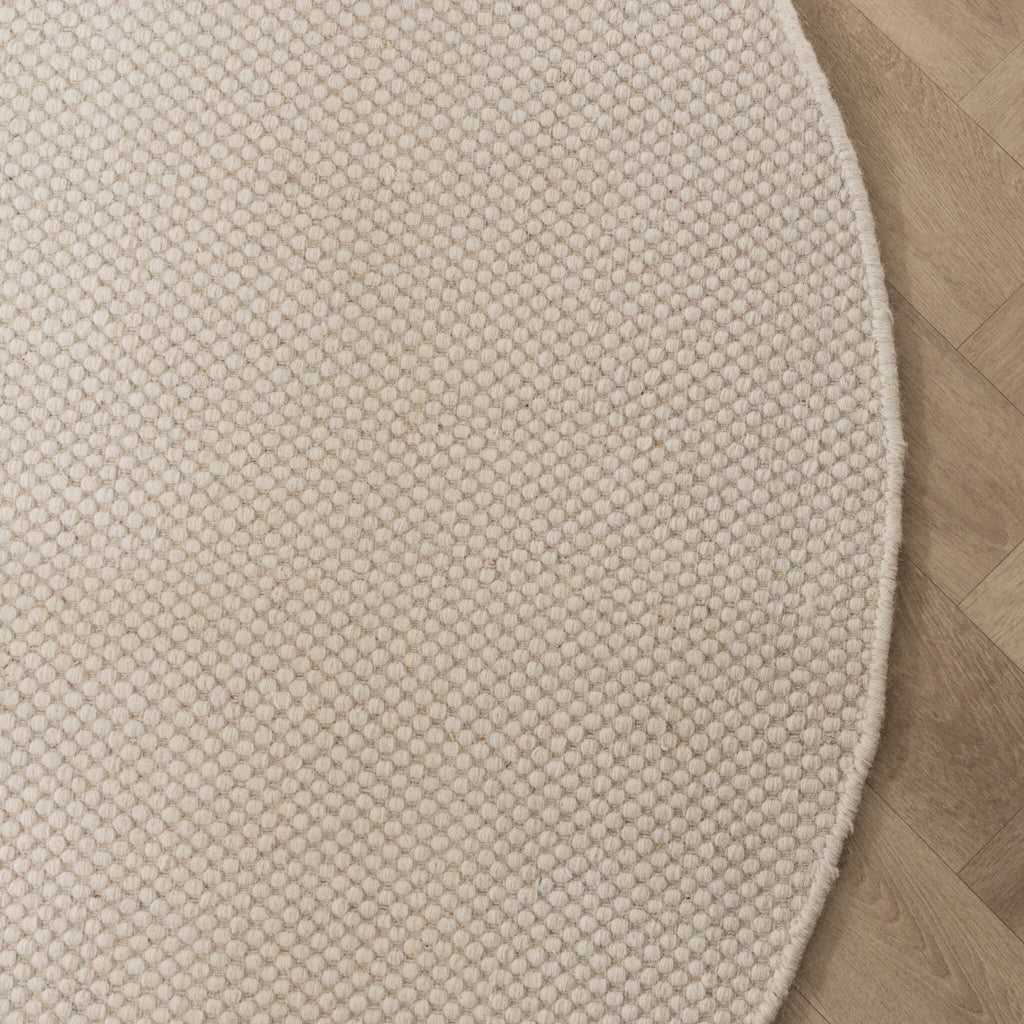 Round Wool Rug - Bliss Cream