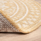 Round Outdoor Rug - Summer Oriental Yellow