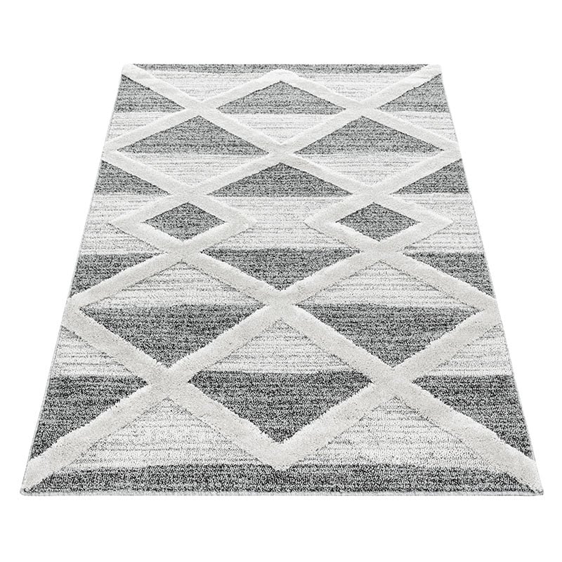Scandinavian Rug - Pitea Lines Grey/Cream