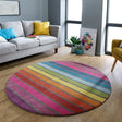 Round Modern Floor Rug - Illo Candy Multicolor