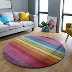 Round Modern Floor Rug - Illo Candy Multicolor