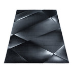 Modern Floor Rug - Streaky Design Black