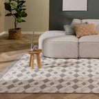 Sustainable Rug - Lorre Blocks Cream/Anthracite