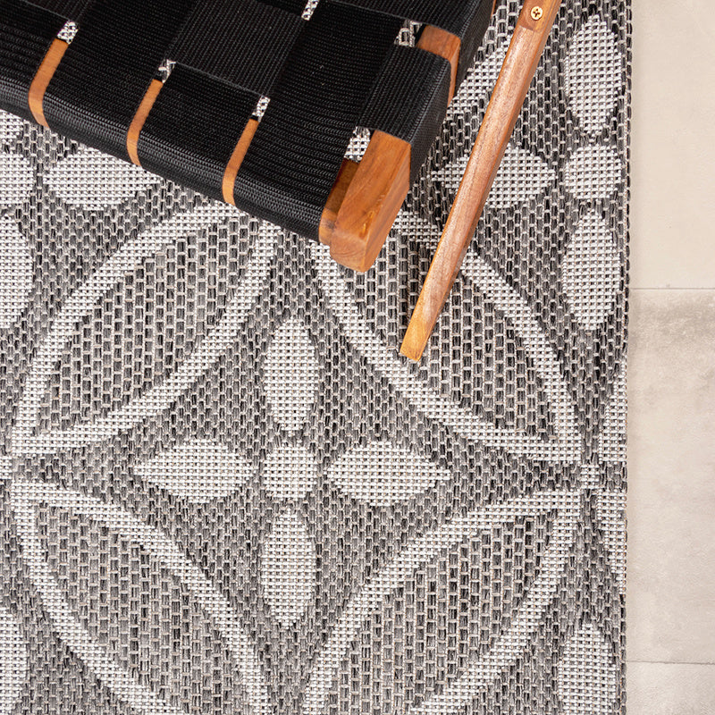 Outdoor Rug - Summer Pattern Grey