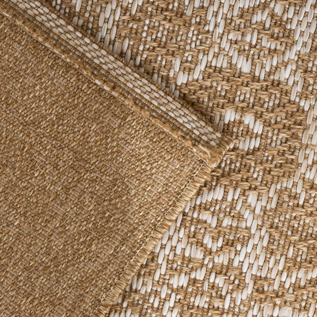 Jute Outdoor Rug - Daisy Medaillon White