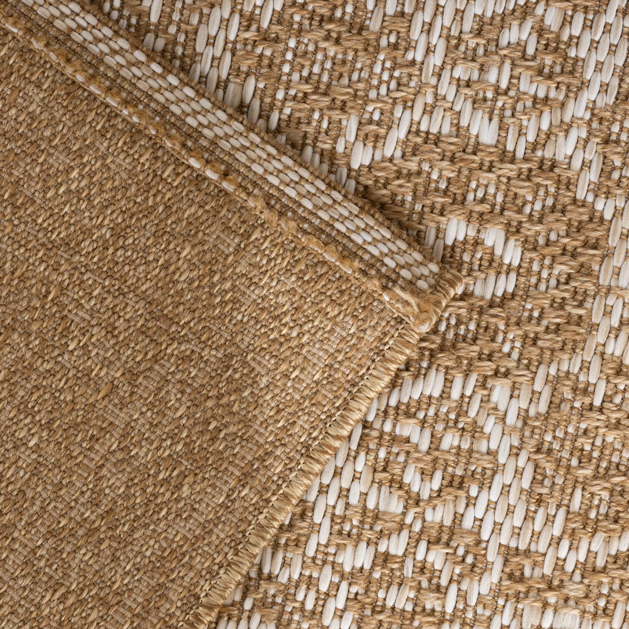 Jute Outdoor Rug - Daisy Medaillon White