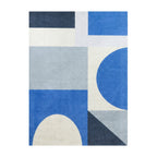 Geometric Rug – Swing Shapes Blue